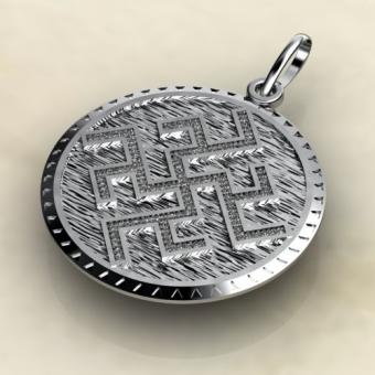 Подвеска Одолень‑трава — Цветок папоротника серебро