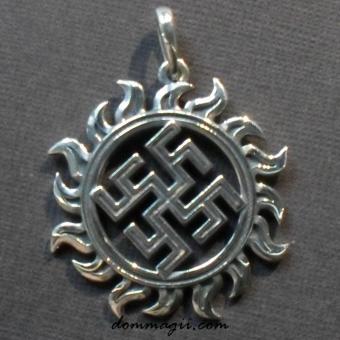 Цветок папоротника из серебра