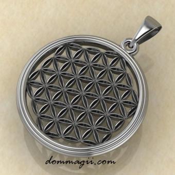 Оберег Цветок жизни серебро