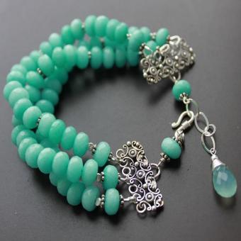 браслет с амазонитом