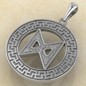 Руна «ДАГАЗ» в солярном обережном круге