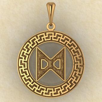 Руна «ДАГАЗ» в солярном обережном круге