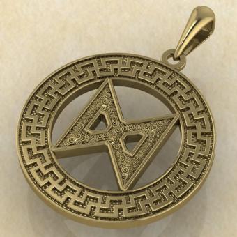 Руна «ДАГАЗ» в солярном обережном круге