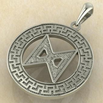 Руна «ДАГАЗ» в солярном обережном круге