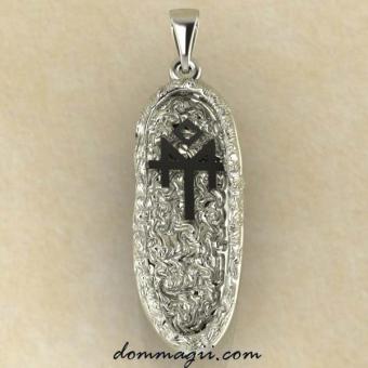 Оберег лик  Даждьбог серебро