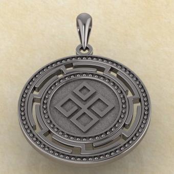 Подвеска Оберег Даждьбог Летний из серебра