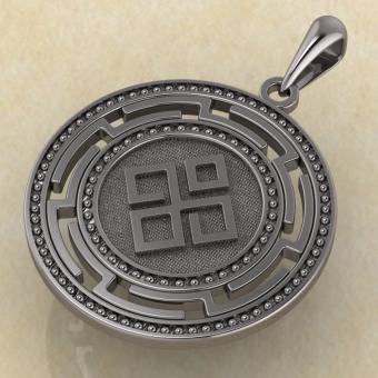 Оберег Даждьбог Летний из серебра