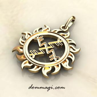 Денежная свастика из золота