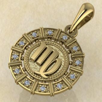 Дева золото с бриллиантами