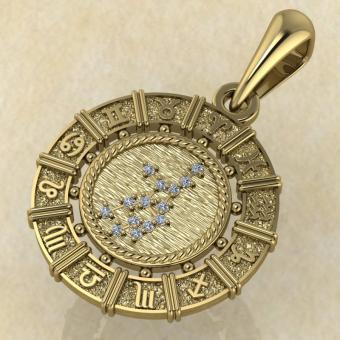 Дева золото с вставками