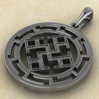 оберег Духовная сила в протуберанцах серебро