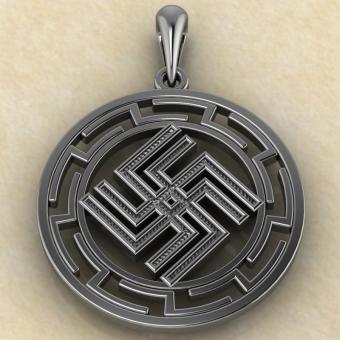 амулет Дуния в протуберанцах серебро