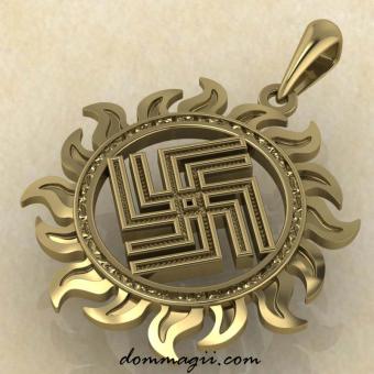 Оберег Дуния желтое золото