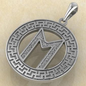 Руна «ЭВАЗ» в солярном обережном круге