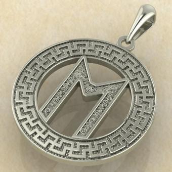 Руна «ЭВАЗ» в солярном обережном круге