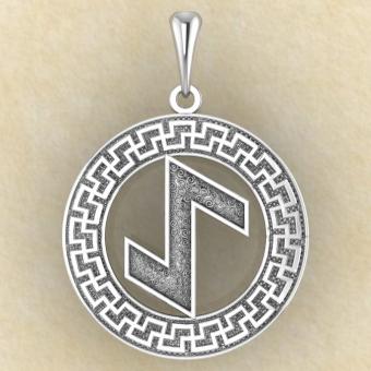 Руна «ЭЙВАЗ» в солярном обережном круге