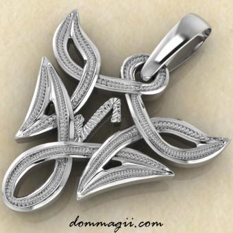 Подвеска-амулет «Эйваз-в-вязи» из серебра