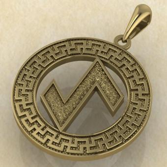 Руна «ЭЙВАЗ» в солярном обережном круге