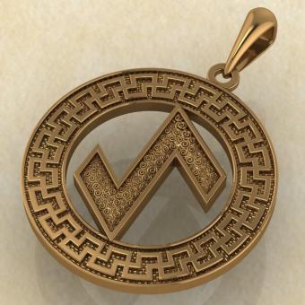 Руна «ЭЙВАЗ» в солярном обережном круге