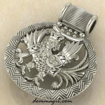 Птица Гамаюн белое золото