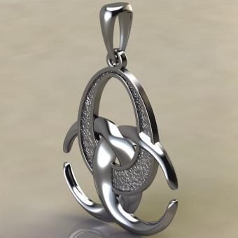 амулет Гайлах из серебра 