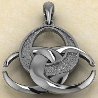 Подвеска амулет Гайлах из серебра 