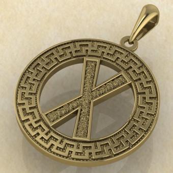 Руна «ГЕБО» в солярном обережном круге