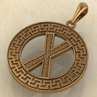 Руна «ГЕБО» в солярном обережном круге