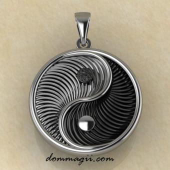 Талисман Инь Янь серебро