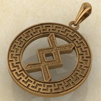 Руна «ИНГУЗ» в солярном обережном круге