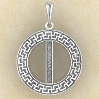 Скандинавская Руна «ИСА» в солярном обережном круге