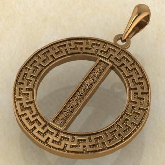 Руна «ИСА» в солярном обережном круге