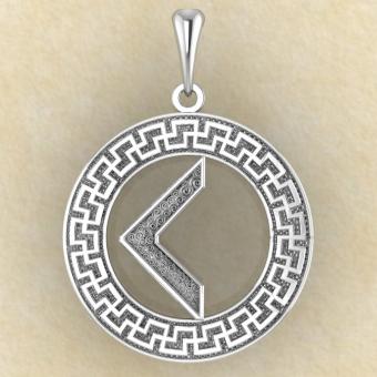 Скандинавская Руна «КАНО» в солярном обережном круге