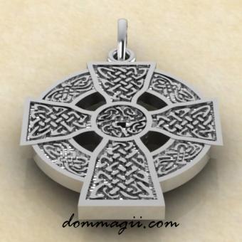 Кельтский крест из серебра