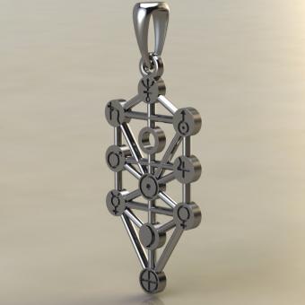 Подвеска с амулетом Клипот из серебра