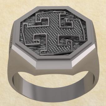 Славянское кольцо-оберег Богодар серебро