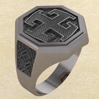 Кольцо-оберег Богодар серебро