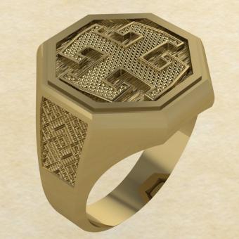 Кольцо-оберег Богодар золото