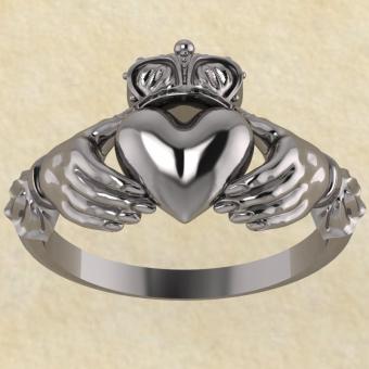 Культовое кольцо Кладда (Кладдахское кольцо) серебро