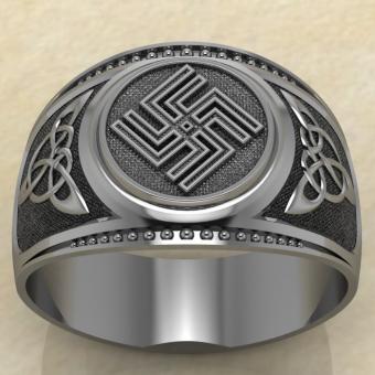 Печатка с Славянским оберегом Дуния из серебра