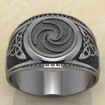 Печатка с Славянским оберегом Исток из серебра