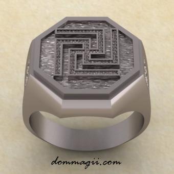 Славянское кольцо Рысич из серебра