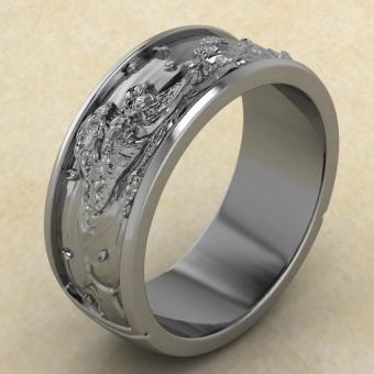 Купить кольцо «Японская волна» из серебра
