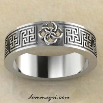 Кольцо Свадебник «Солнечное счастье» из серебра.