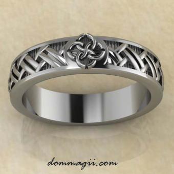Кольцо Свадебник «Сплетение судеб» из серебра