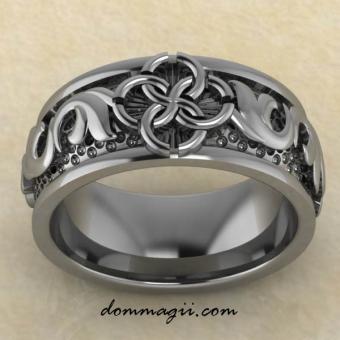 Славянское кольцо Свадебник «Верность вечным ценностям» из серебра