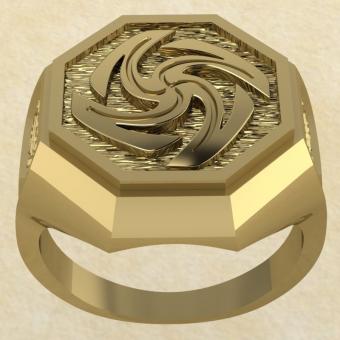 Славянское кольцо-оберег Вайга золото