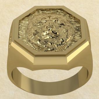 Славянское Кольцо Велеса с медведем из золота