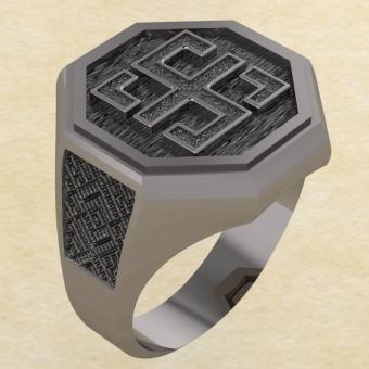 Кольцо-оберег Всецлавец серебро