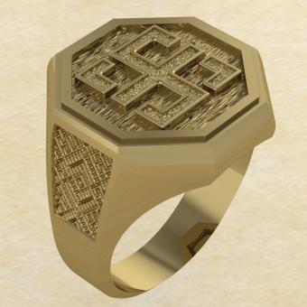 Кольцо-оберег Всецлавец золото